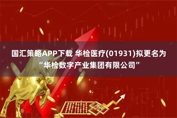 国汇策略APP下载 华检医疗(01931)拟更名为“华检数字产业集团有限公司”